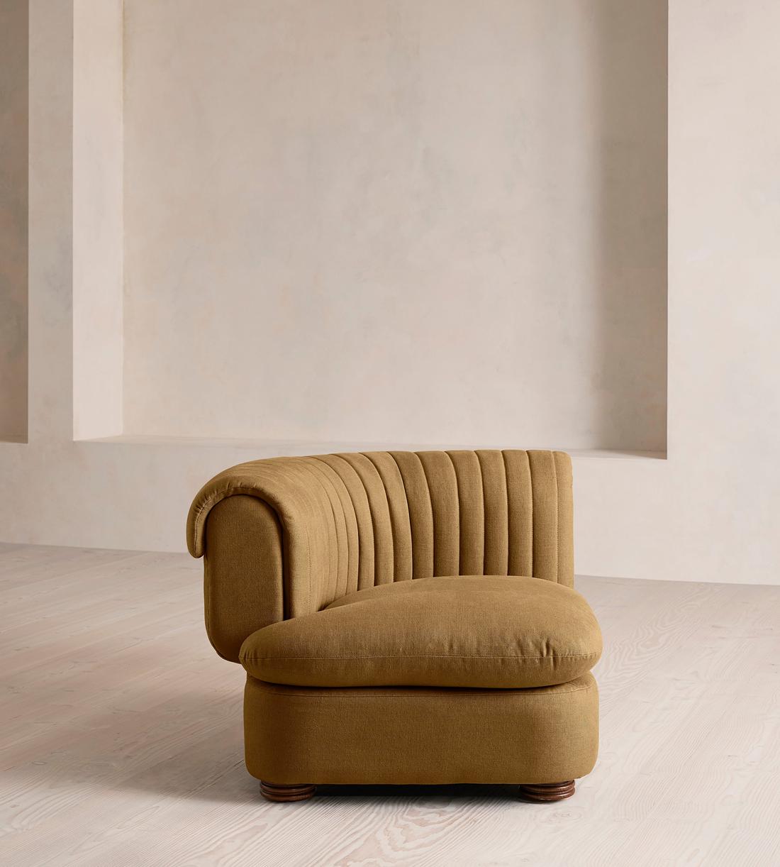 Rava Modular Sofa - Left Arm Module - Linen - Ochre - Image 1