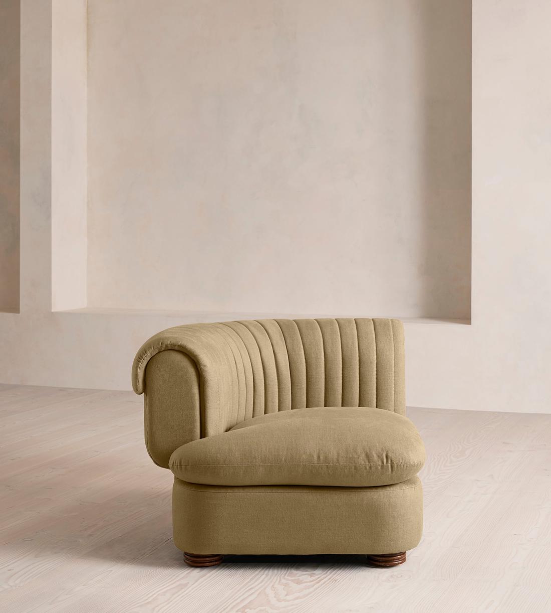 Rava Modular Sofa - Corner Module - Linen - Wheat - Image 1