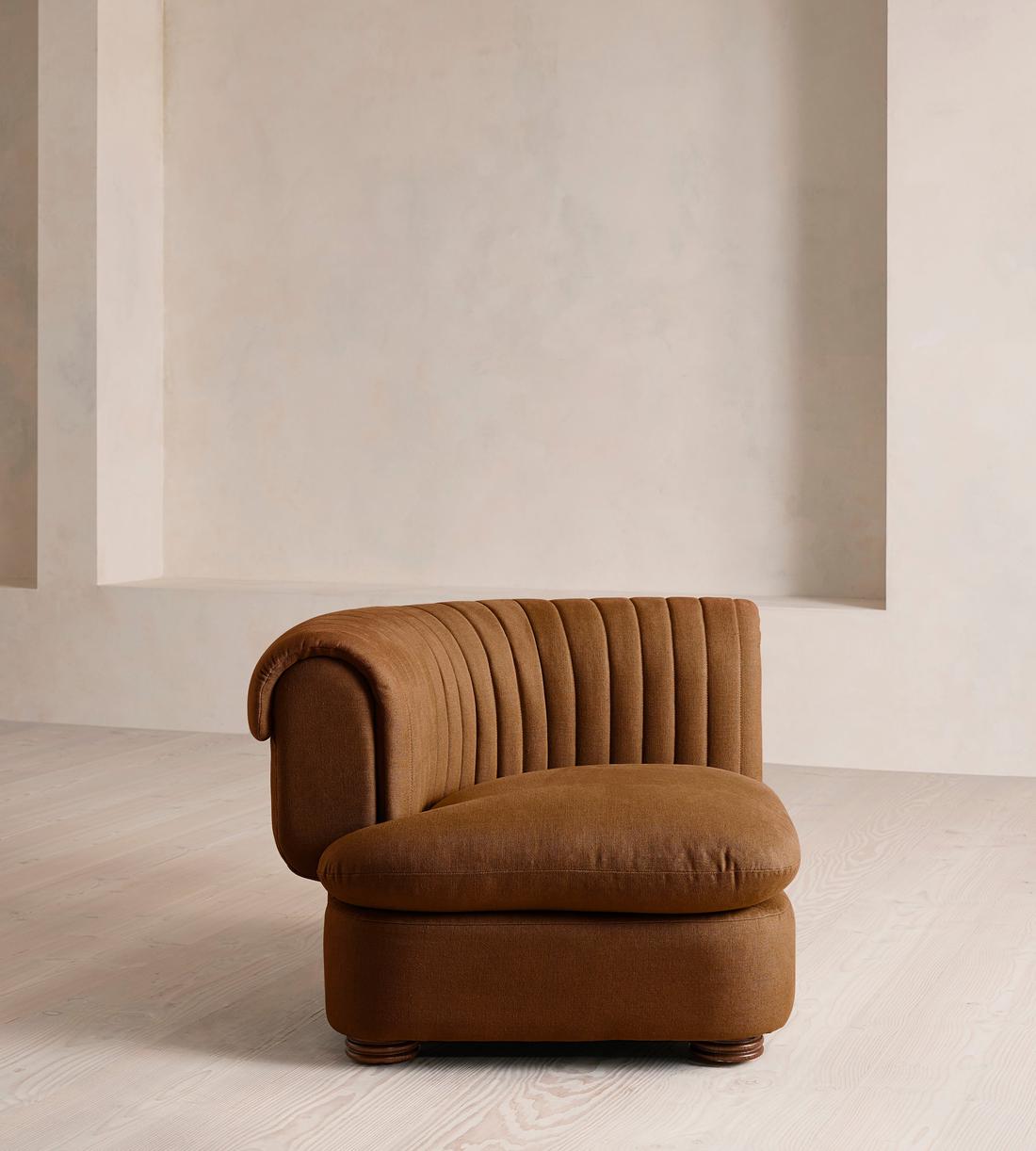 Rava Sectional Sofa - Left Arm Module - Linen - Terracotta - US - Image 1