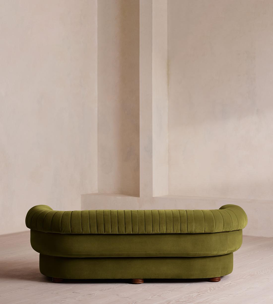Rava Three Seater Sofa - Velvet - Olive - US - Images - Image 4