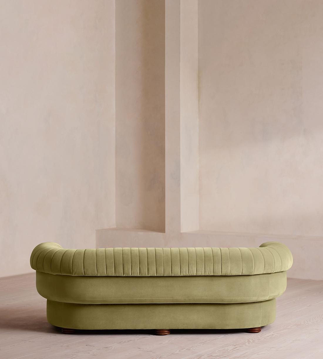 Rava Three Seater Sofa - Velvet - Lichen - Images - Image 4