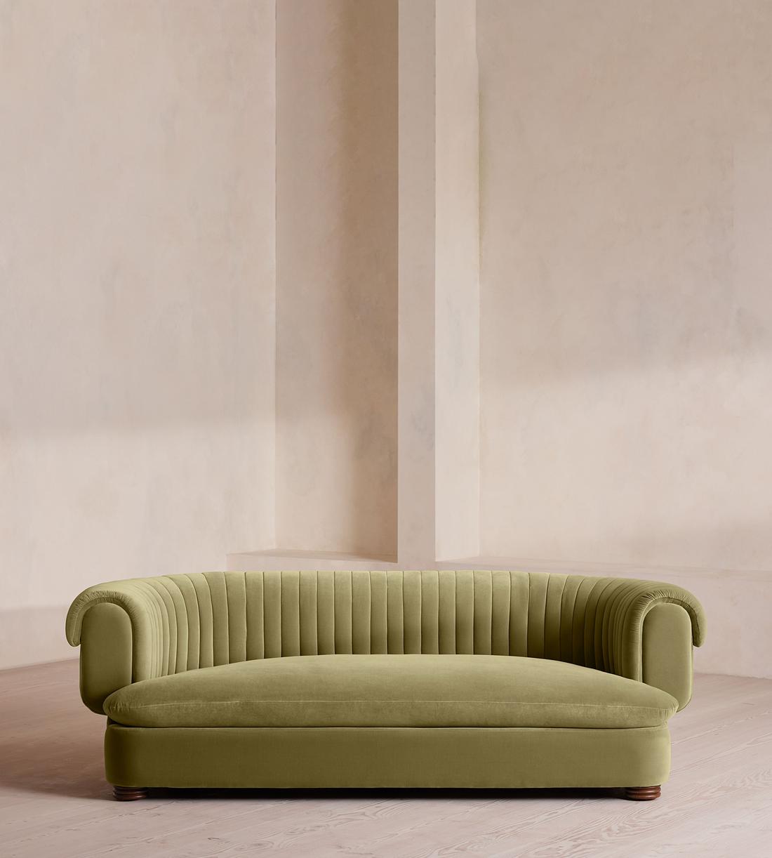 Rava Three Seater Sofa - Velvet - Lichen - US - Listing - Image 1