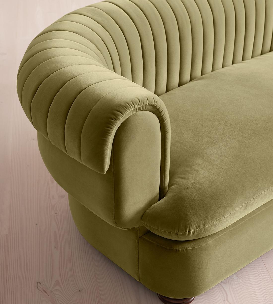 Rava Three Seater Sofa - Velvet - Lichen - US - Images - Image 5