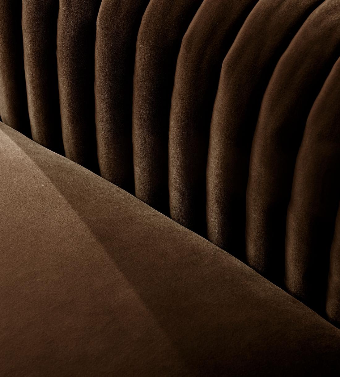 Rava Three Seater Sofa - Velvet - Chocolate - Images - Image 6