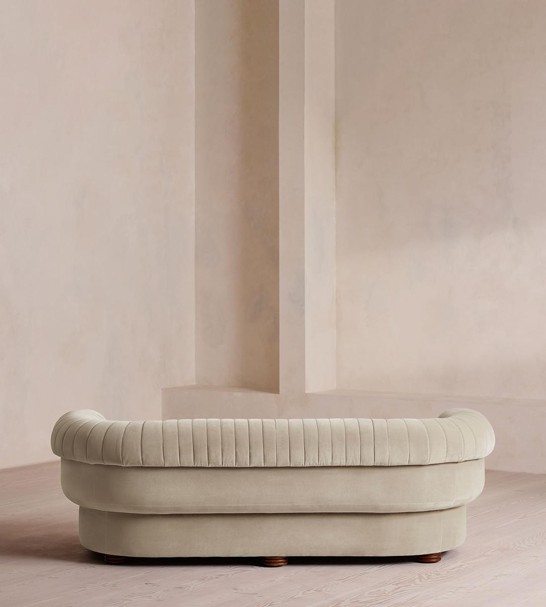 Rava Three Seater Sofa - Velvet - Oyster - UK - Images - Image 4
