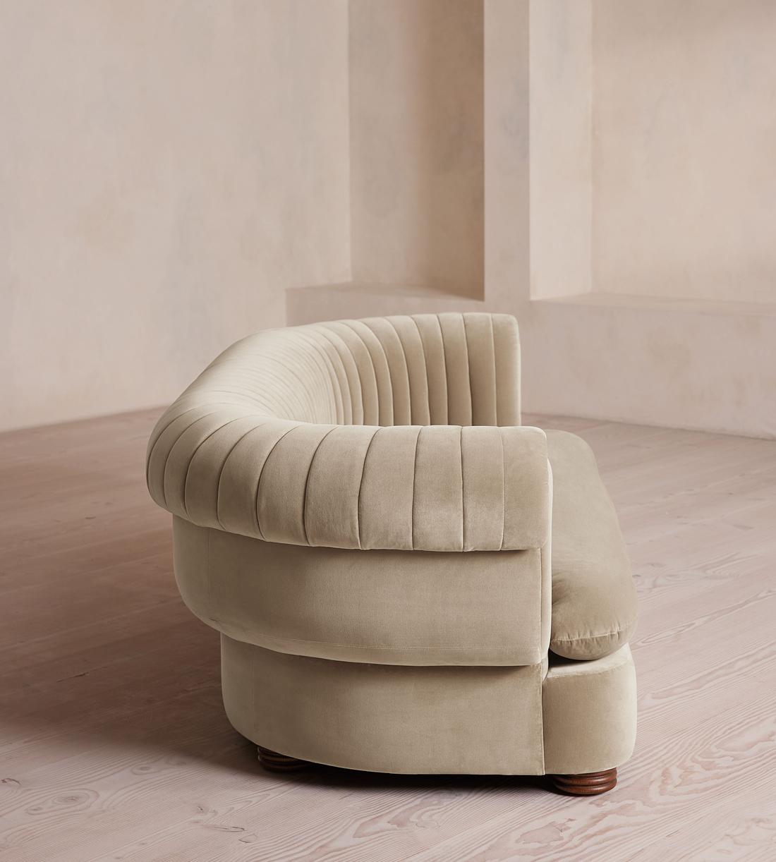 Rava Three Seater Sofa - Velvet - Oyster - US - Images - Image 3