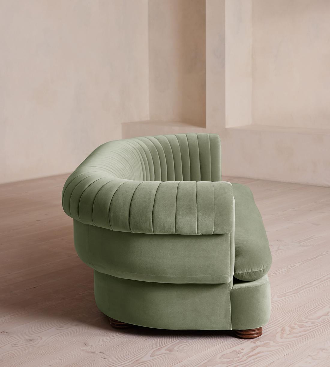 Rava Three Seater Sofa - Velvet - Seafoam - UK - Images - Image 3