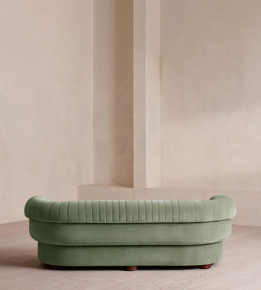 Rava Three Seater Sofa - Velvet - Seafoam - UK - Images - Image 4