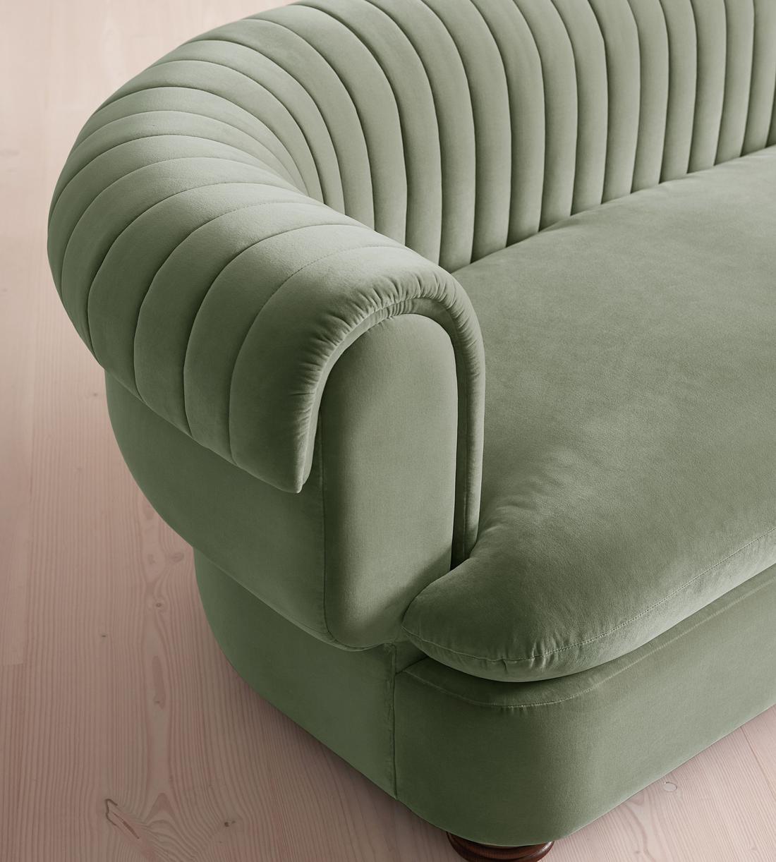 Rava Three Seater Sofa - Velvet - Seafoam - UK - Images - Image 5