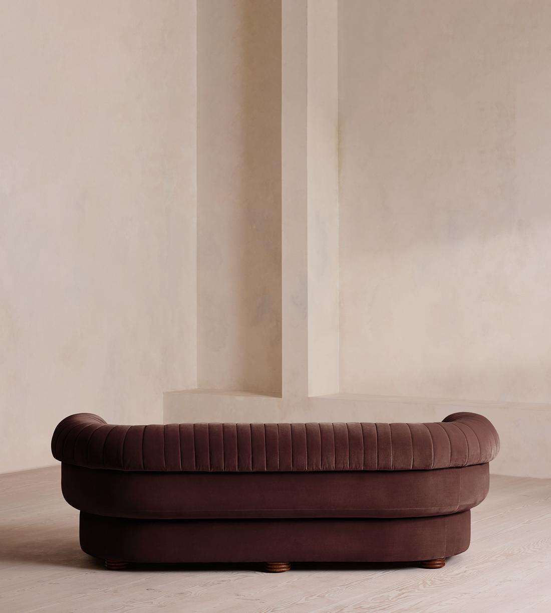 Rava Three Seater Sofa - Velvet - Aubergine - UK - Images - Image 4
