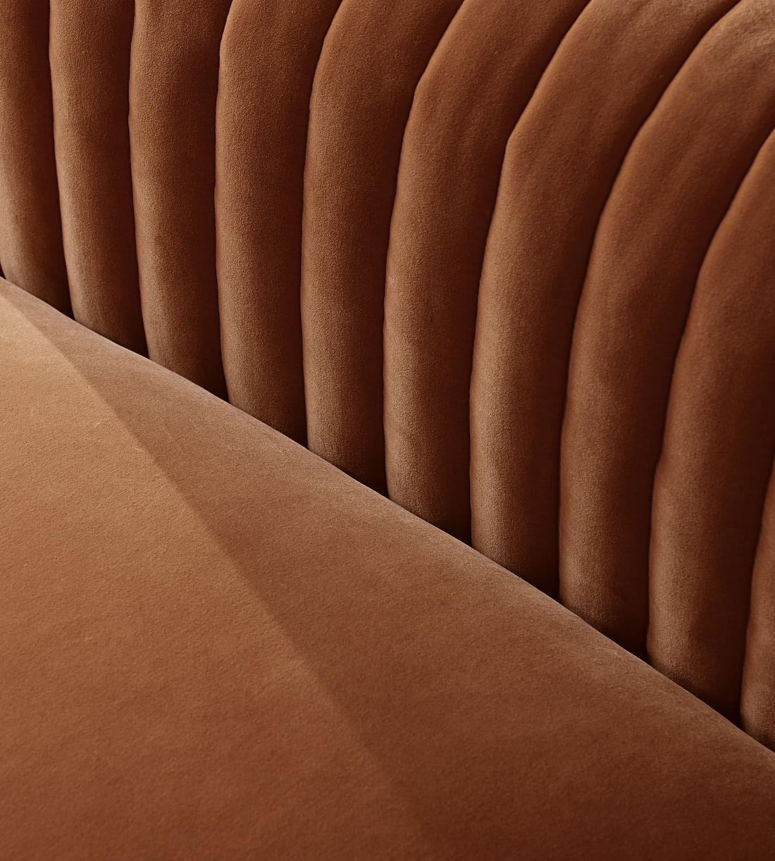 Rava Three Seater Sofa - Velvet - Cinnamon - UK - Images - Image 5