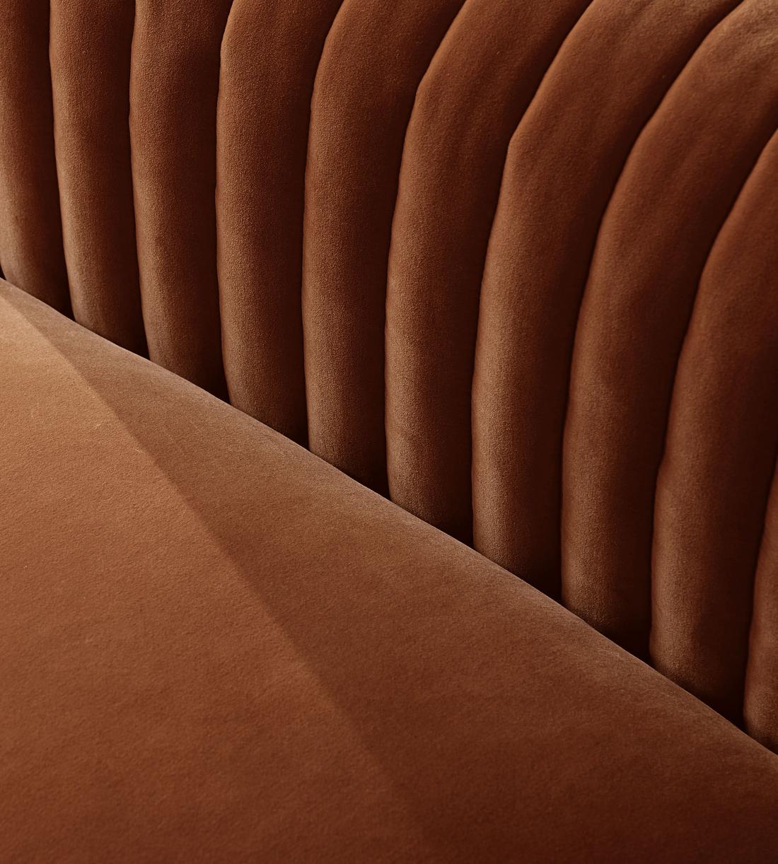 Rava Sectional Sofa - Corner Sofa - Velvet - Cinnamon - US - Images - Image 5
