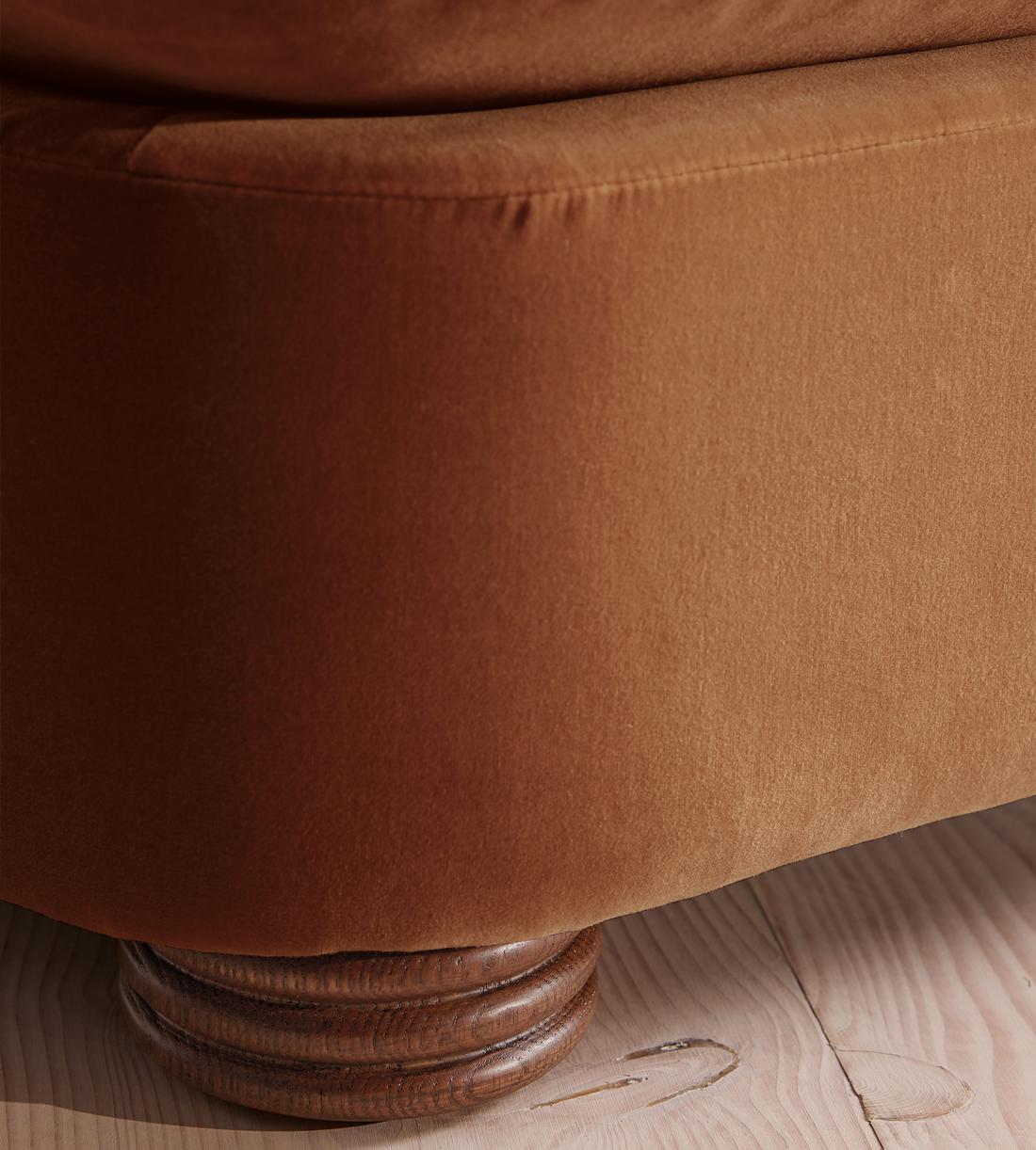 Rava Sectional Sofa - Corner Sofa - Velvet - Cinnamon - US - Images - Image 6