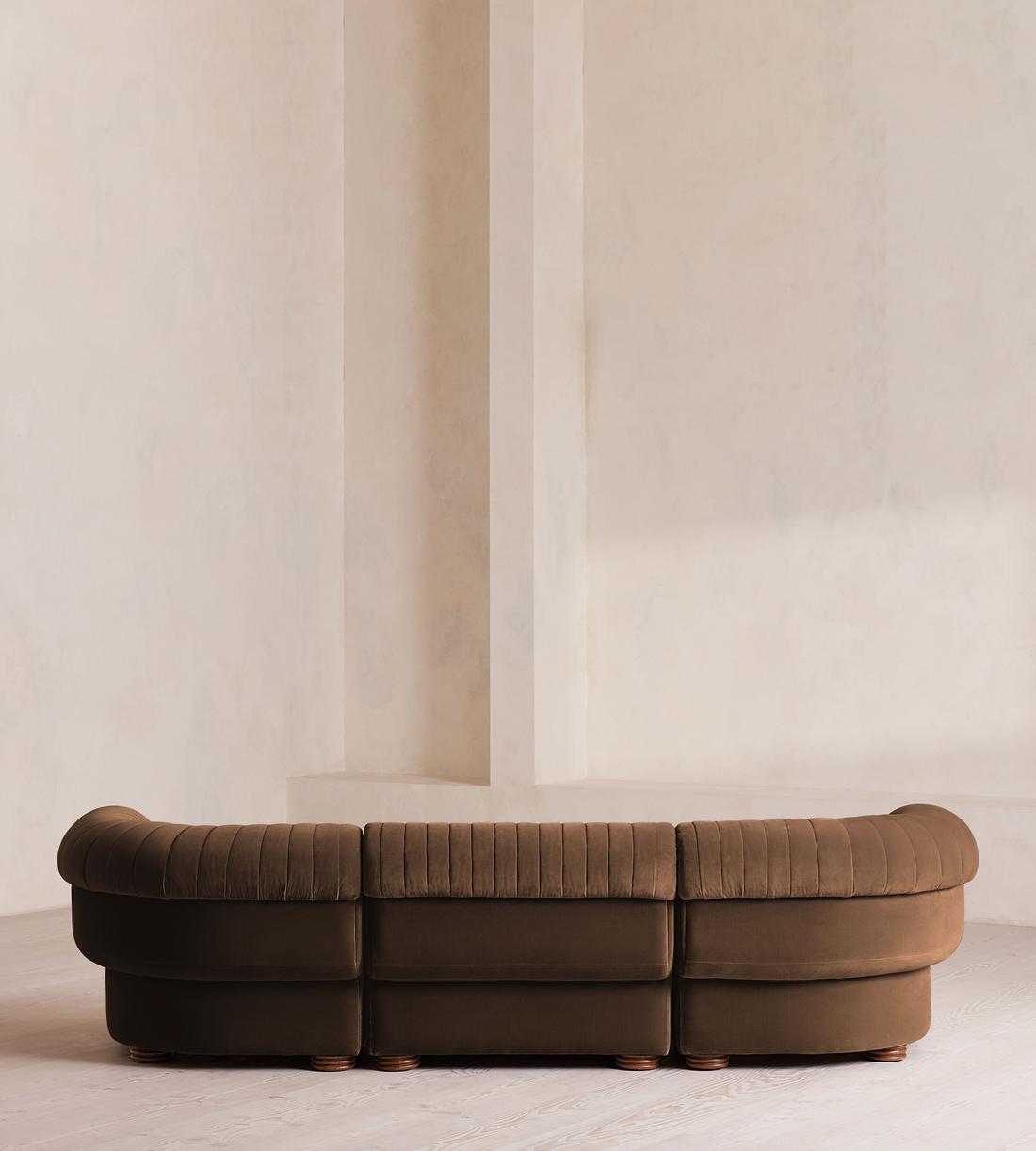 Rava Modular Sofa - Four Seater - Velvet - Chocolate - Images - Image 4