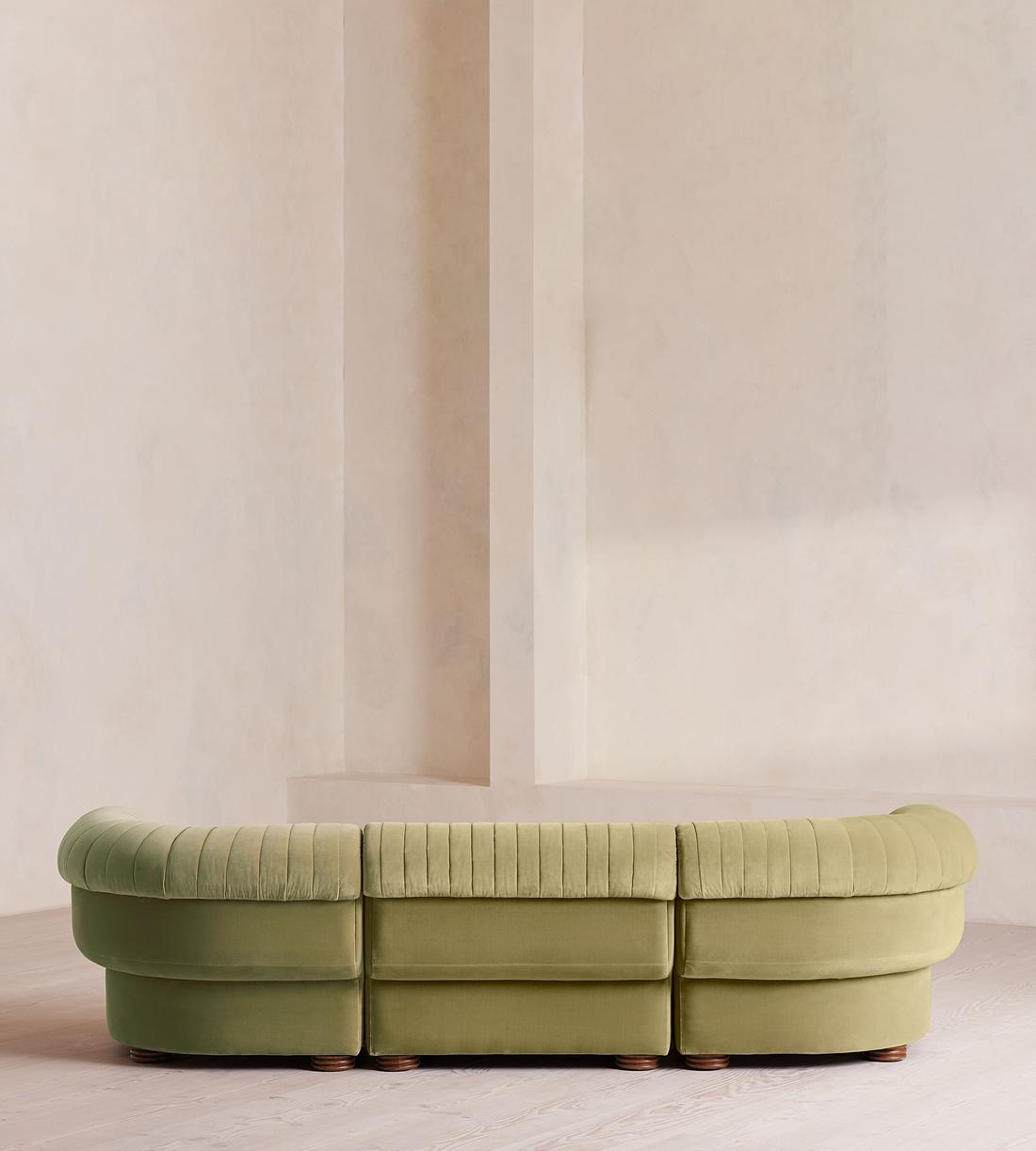 Rava Modular Sofa - Four Seater - Velvet - Lichen - Images - Image 4