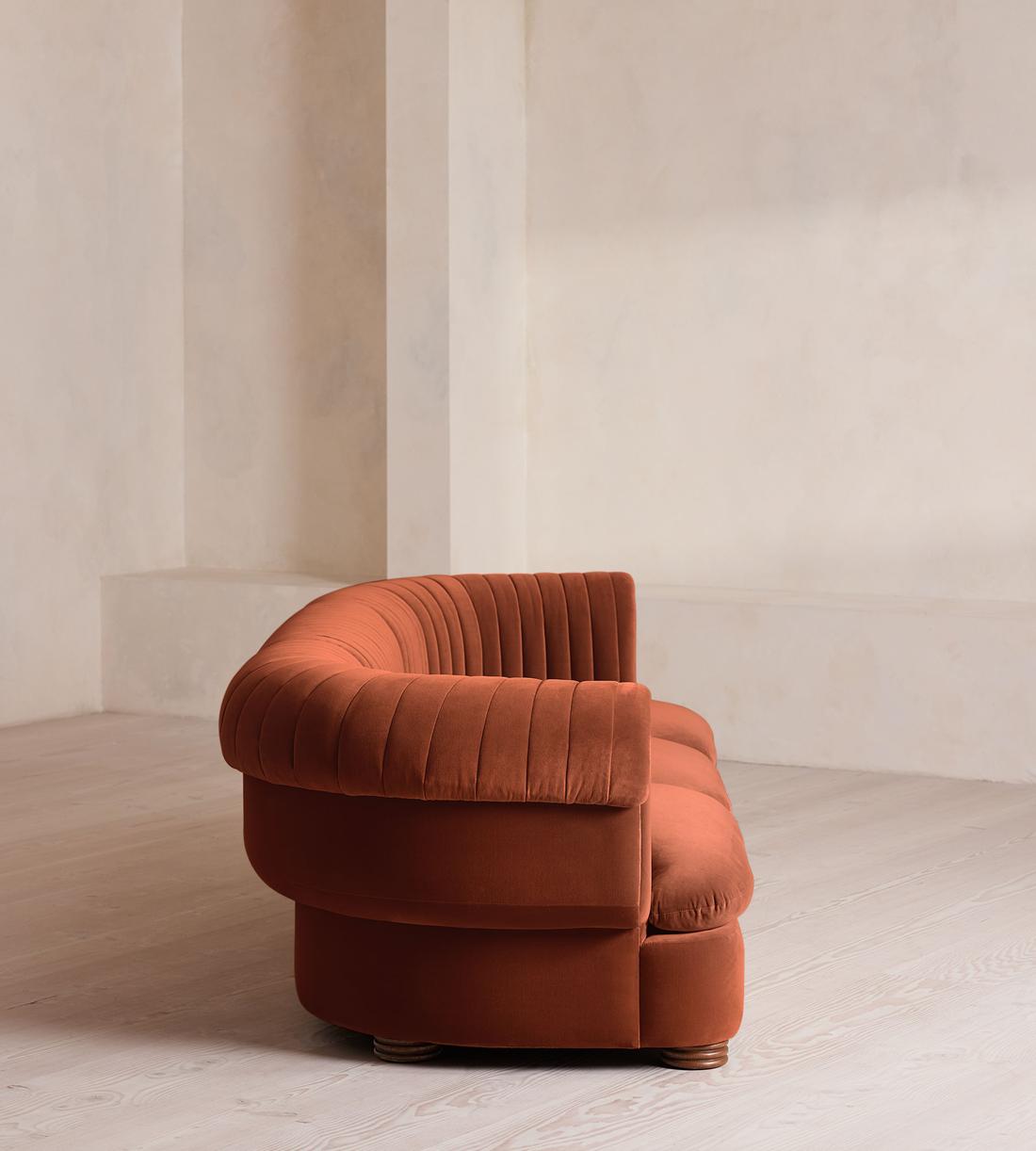 Rava Modular Sofa - Four Seater - Velvet - Rust - Images - Image 3