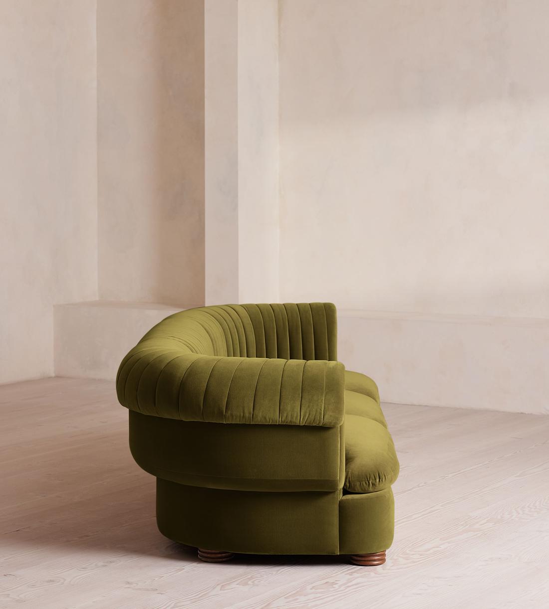 Rava Modular Sofa - Four Seater - Velvet - Olive - Images - Image 3