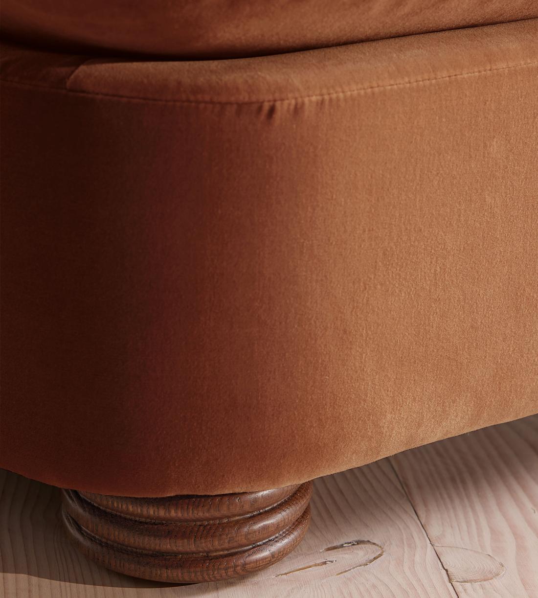 Rava Sectional Sofa - Four Seater - Velvet - Cinnamon - US - Images - Image 7