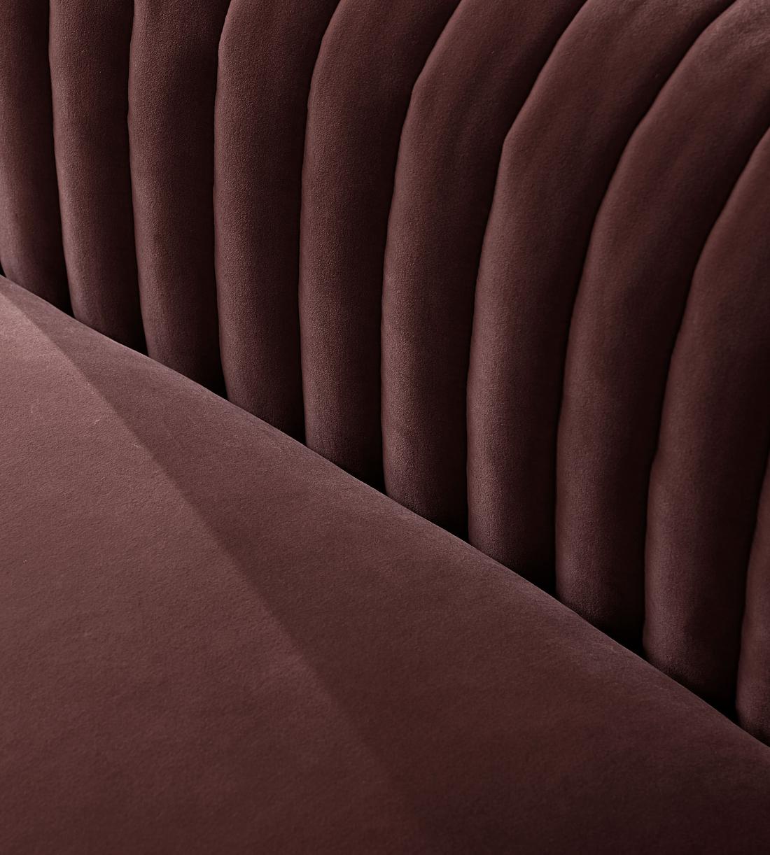 Rava Sectional Sofa - Four Seater - Velvet - Aubergine - US - Images - Image 6