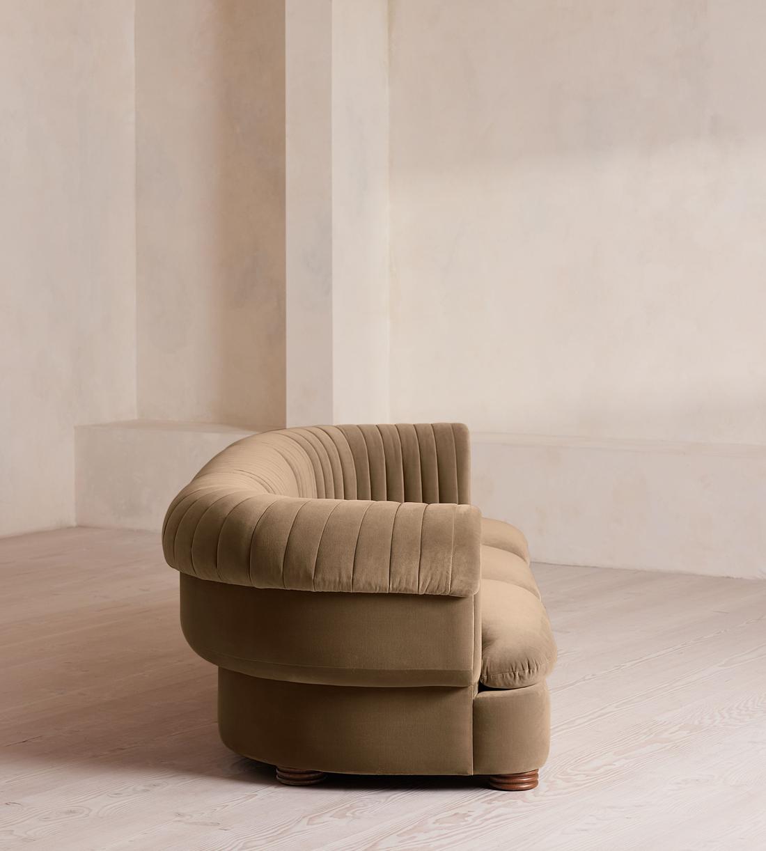 Rava Sectional Sofa - Four Seater - Velvet - Truffle - US - Images - Image 3