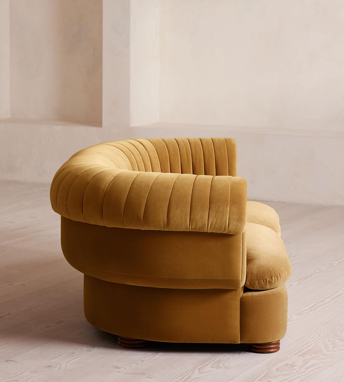 Rava Modular Sofa - Three Seater - Velvet - Mustard - Images - Image 3