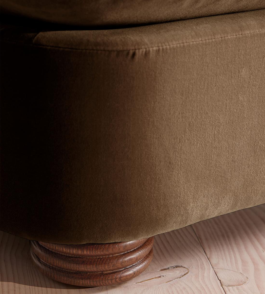 Rava Sectional Sofa - Three Seater - Velvet - Chocolate - US - Images - Image 7