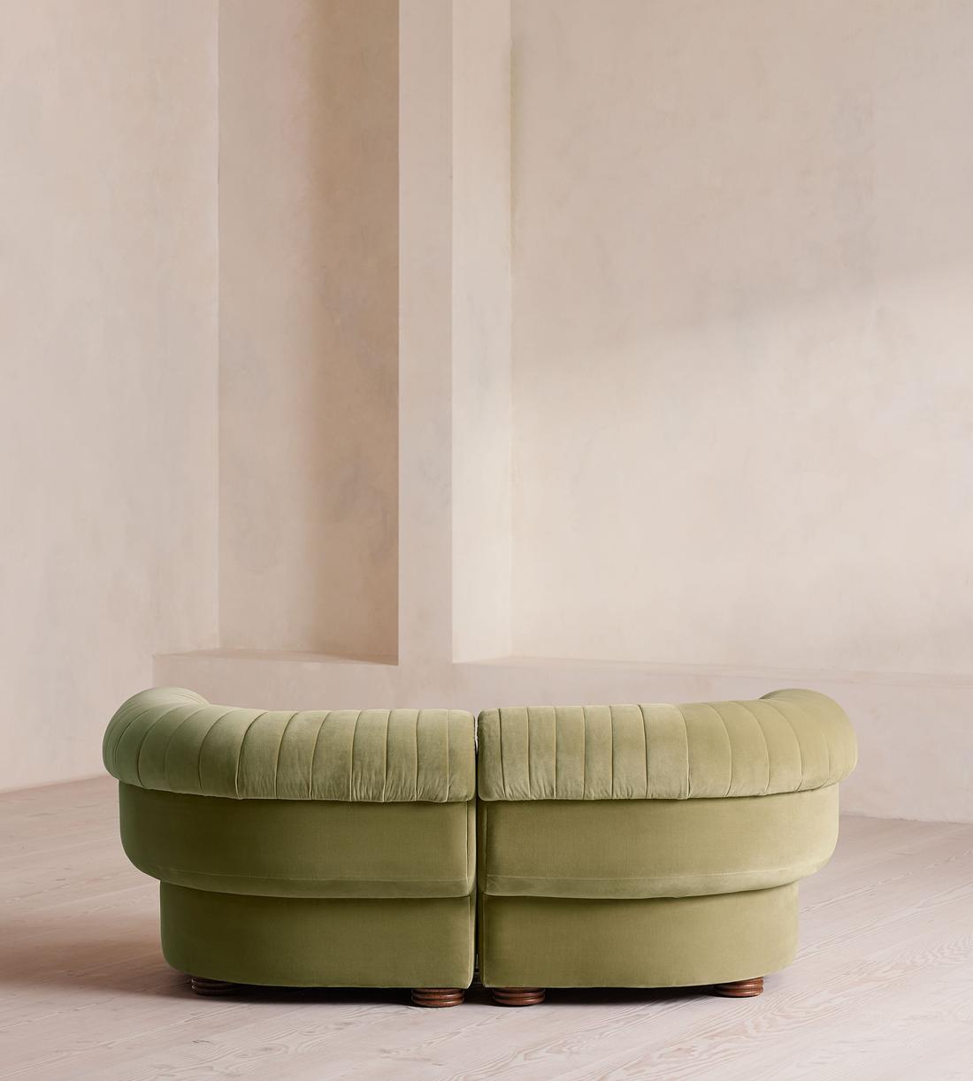 Rava Sectional Sofa - Three Seater - Velvet - Lichen - US - Images - Image 4