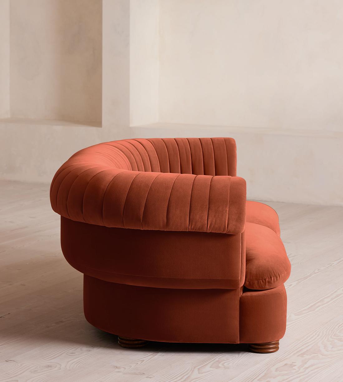 Rava Modular Sofa - Three Seater - Velvet - Rust - Images - Image 3