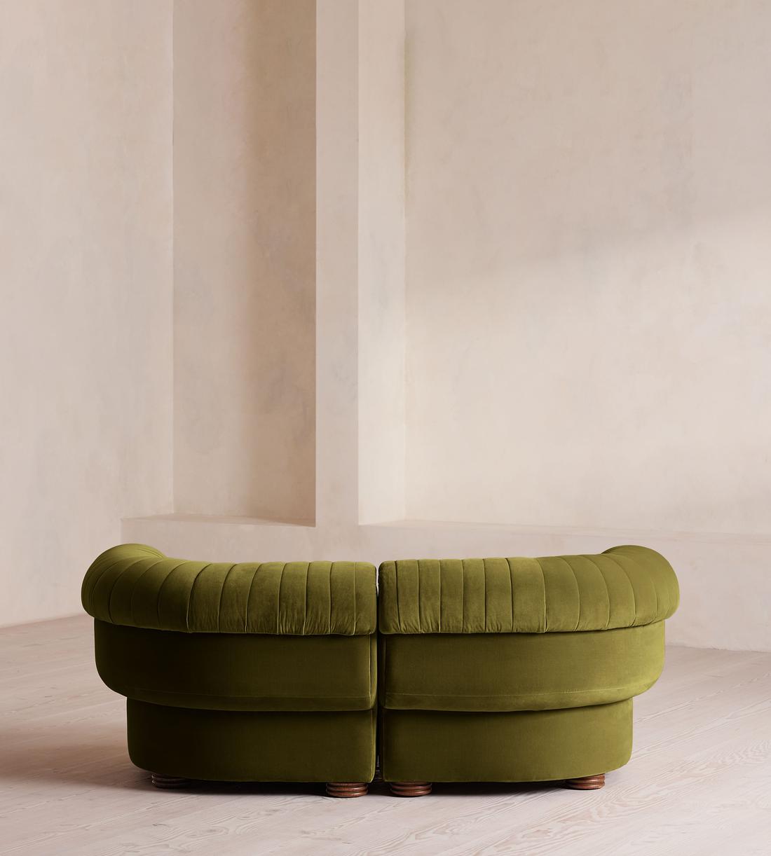 Rava Modular Sofa - Three Seater - Velvet - Olive - Images - Image 4