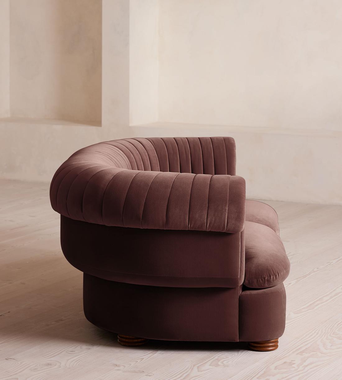 Rava Modular Sofa - Three Seater - Velvet - Aubergine - UK - Images - Image 3