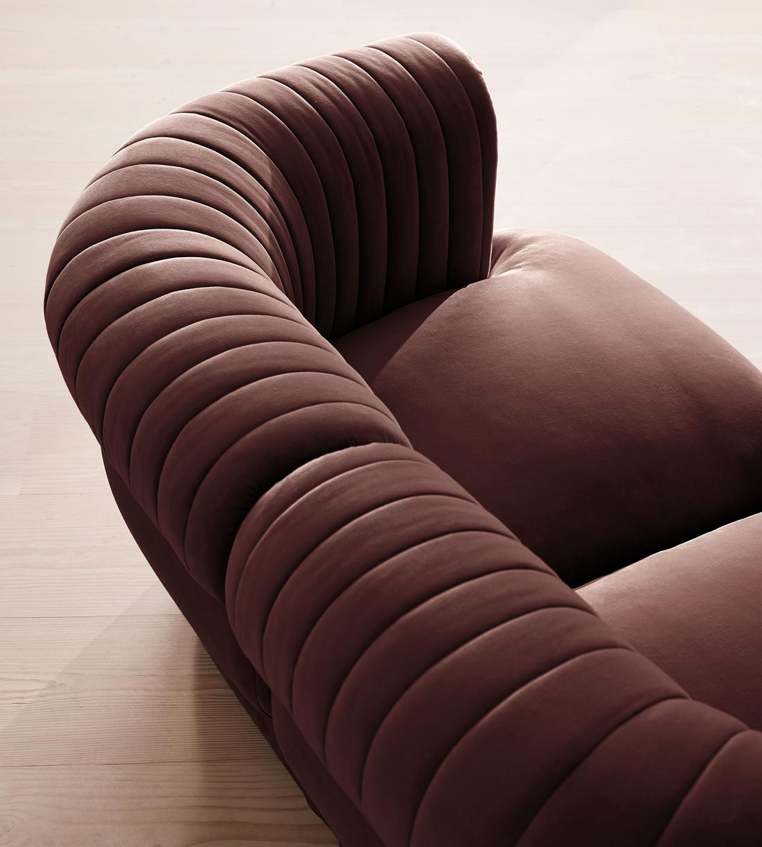 Rava Sectional Sofa - Three Seater - Velvet - Aubergine - US - Images - Image 5
