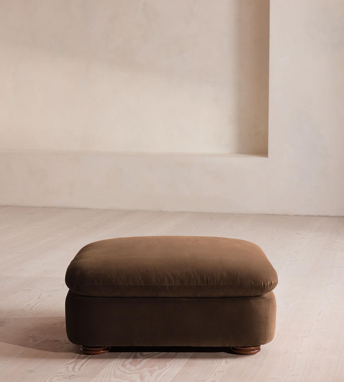 Rava Ottoman - Velvet - Chocolate - Listing - Image 1
