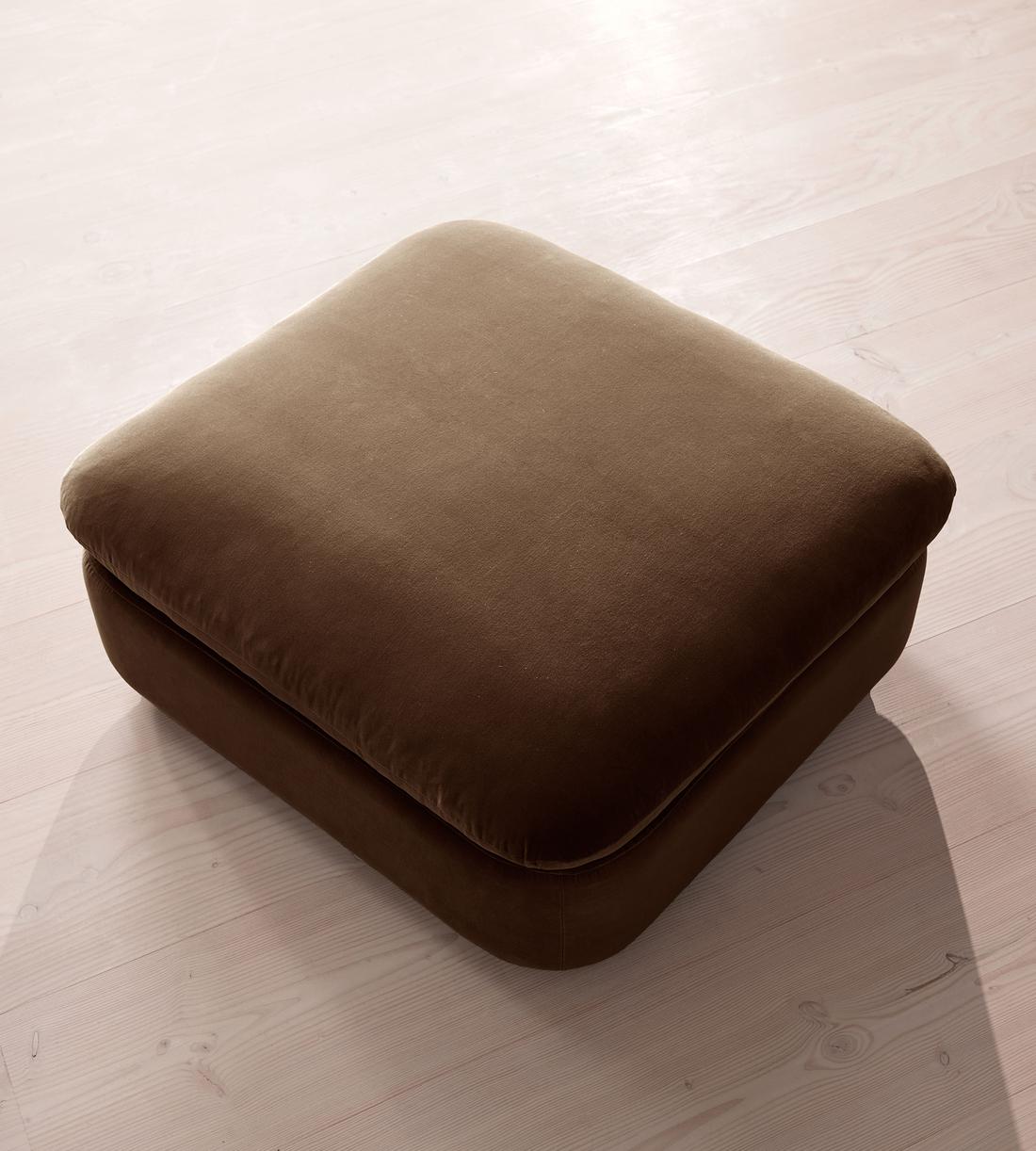 Rava Modular Sofa - Left Arm Module - Velvet - Chocolate - Image 11