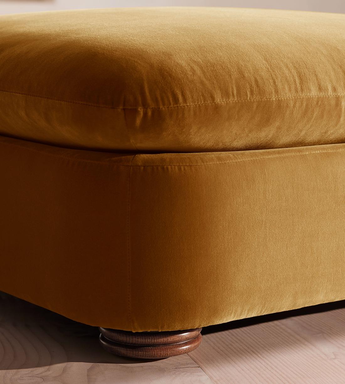 Rava Ottoman - Velvet - Mustard - Images - Image 5