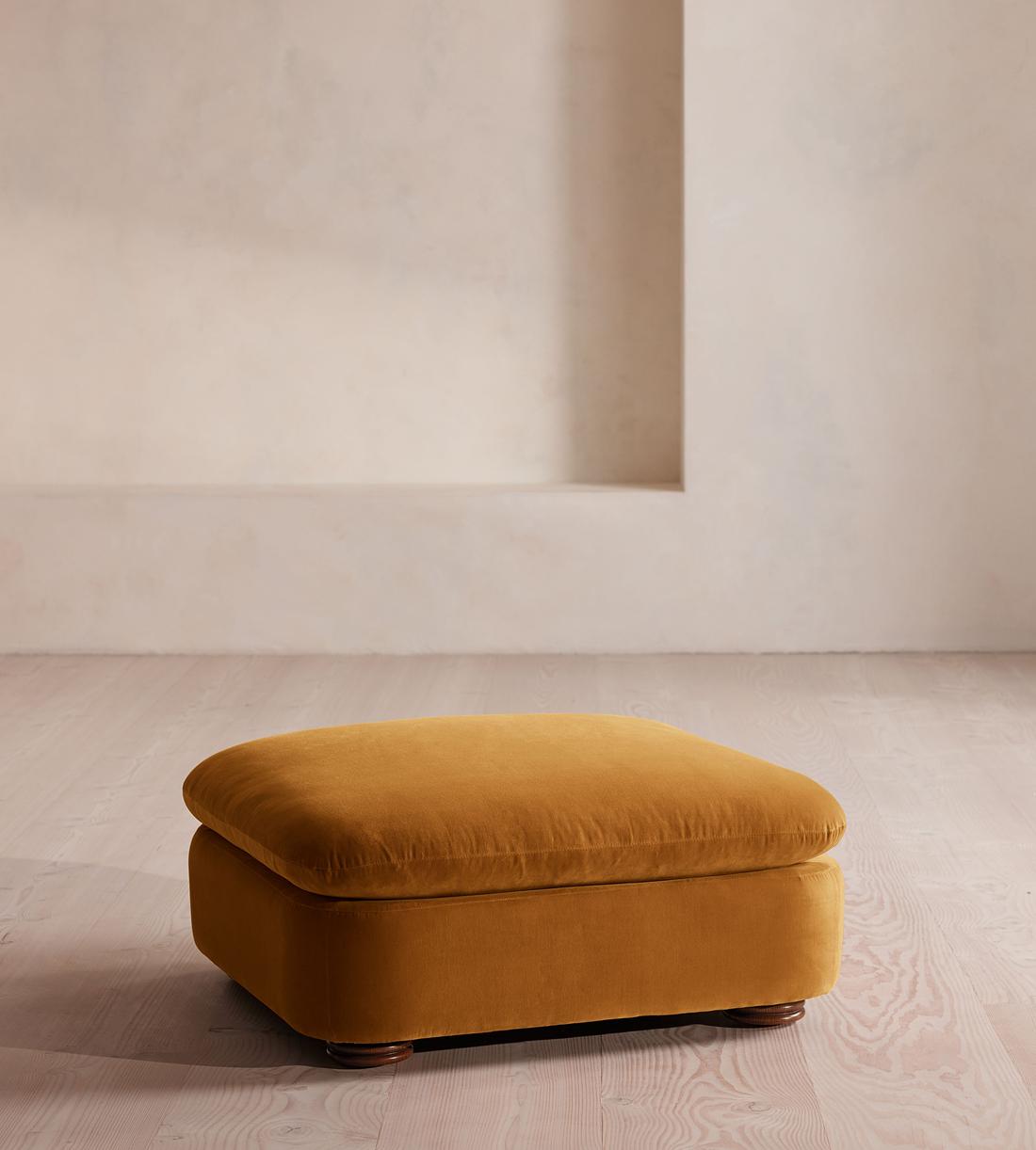 Rava Ottoman - Velvet - Mustard - US - Image 2