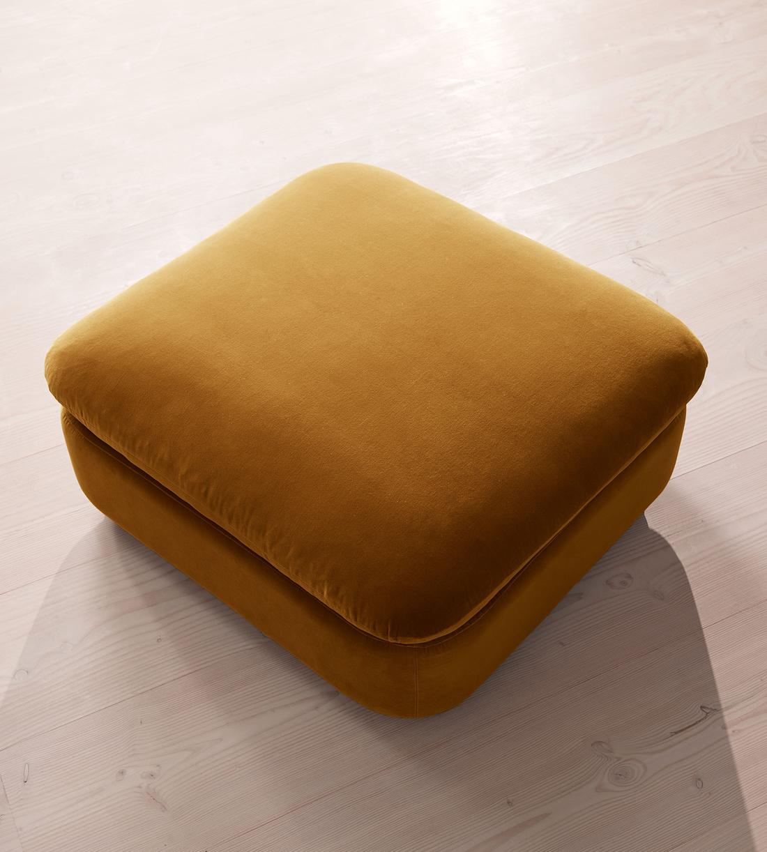 Rava Ottoman - Velvet - Mustard - US - Image 3