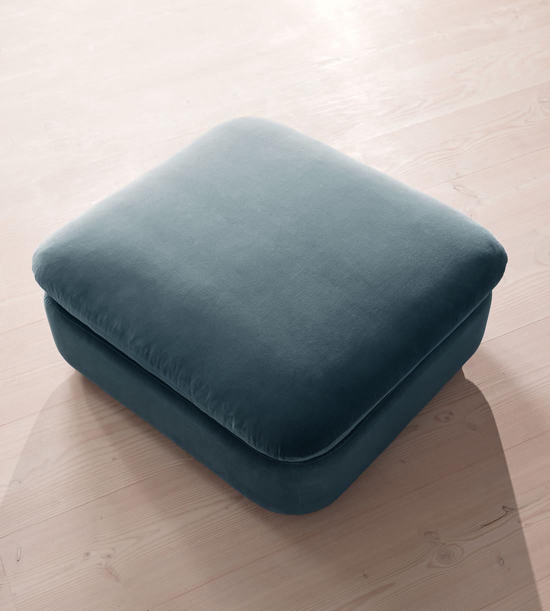 Rava Ottoman - Velvet - Grey Blue - US - Image 3