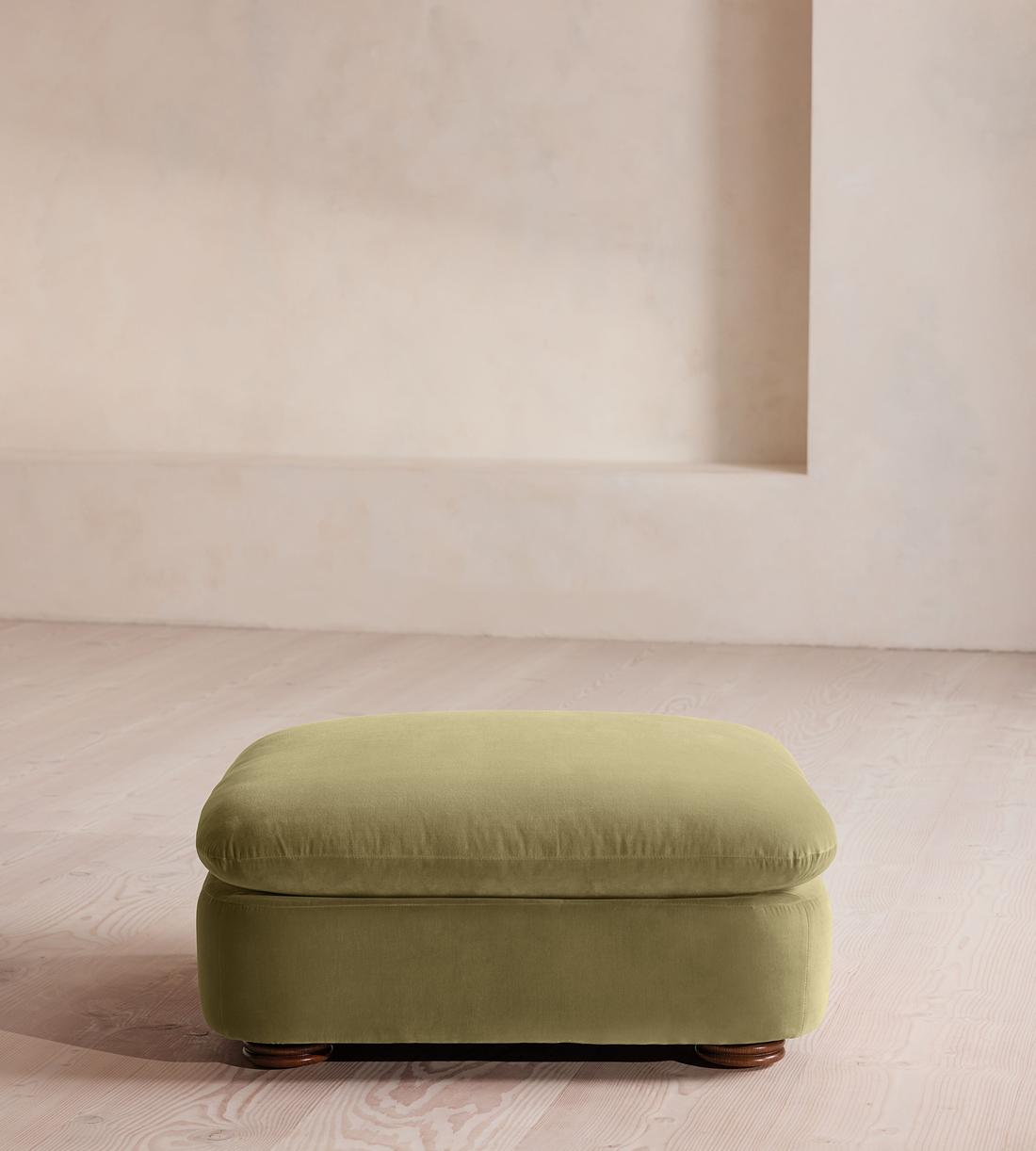 Rava Ottoman - Velvet - Lichen - Image 1
