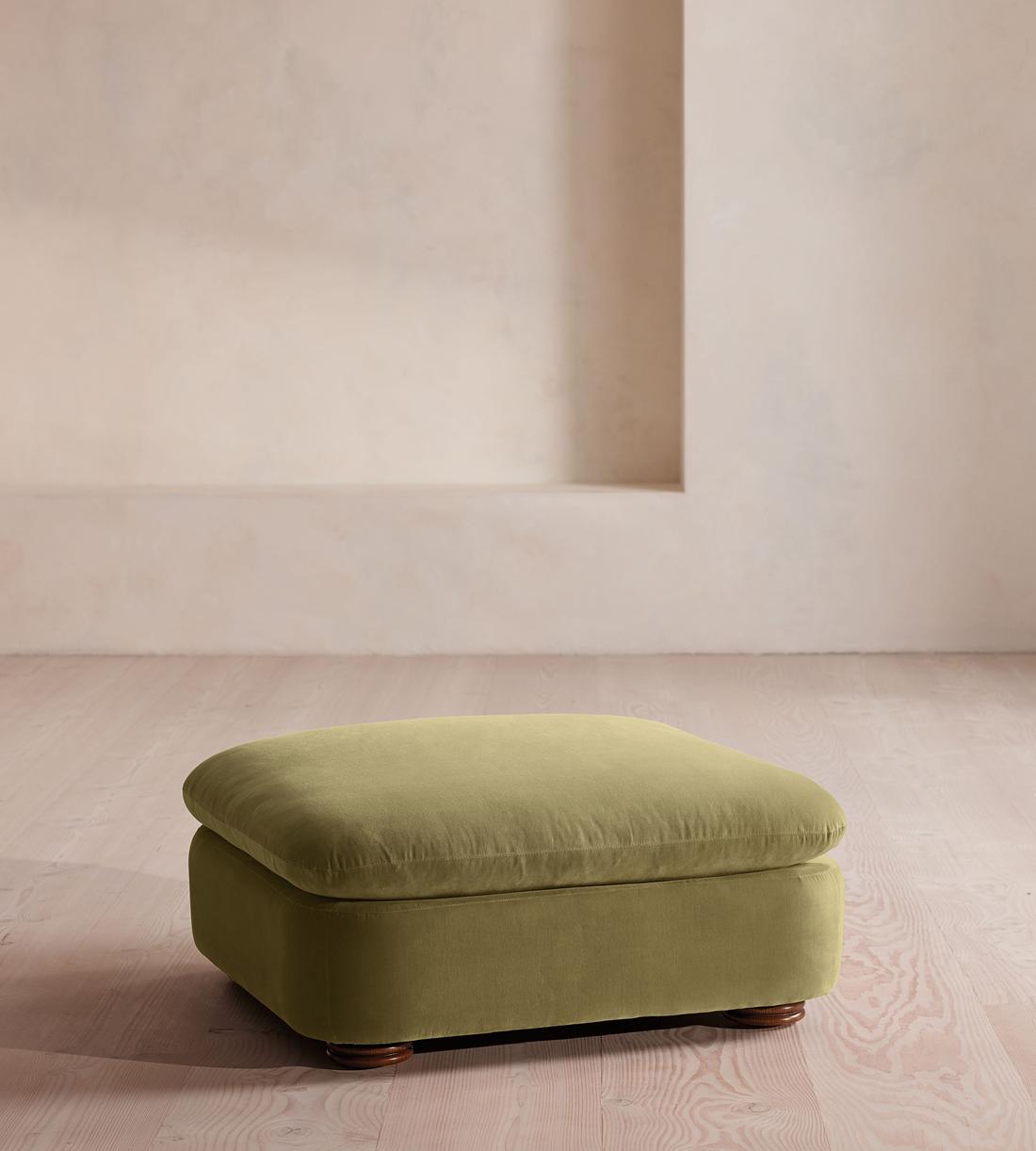 Rava Ottoman - Velvet - Lichen - Image 2