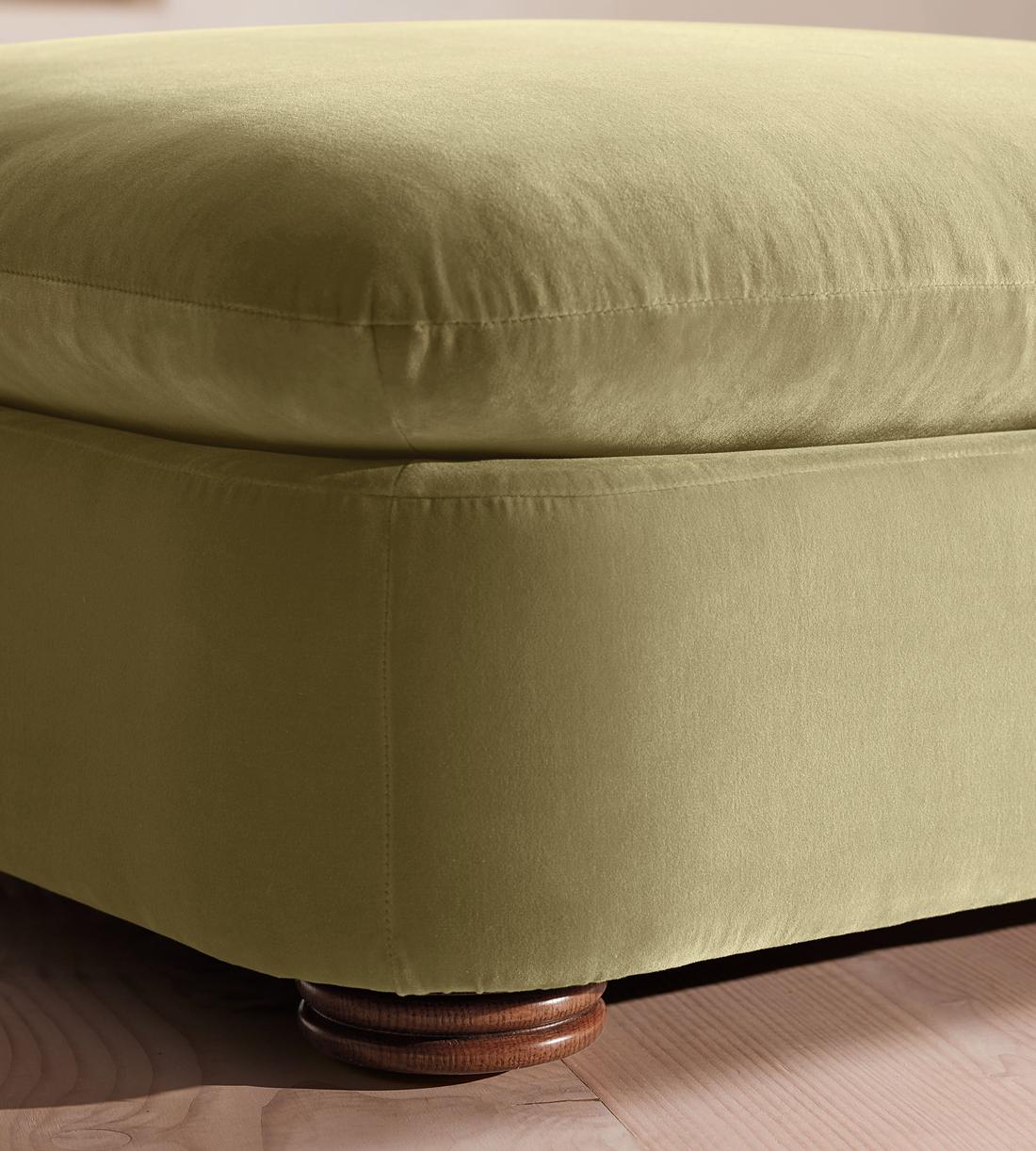 Rava Ottoman - Velvet - Lichen - US - Images - Image 5