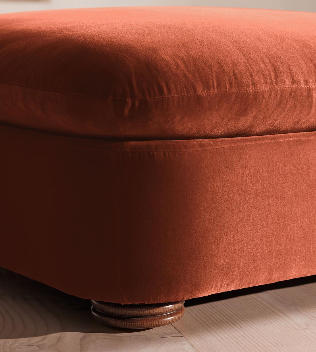 Rava Ottoman - Velvet - Rust - US - Images - Image 5