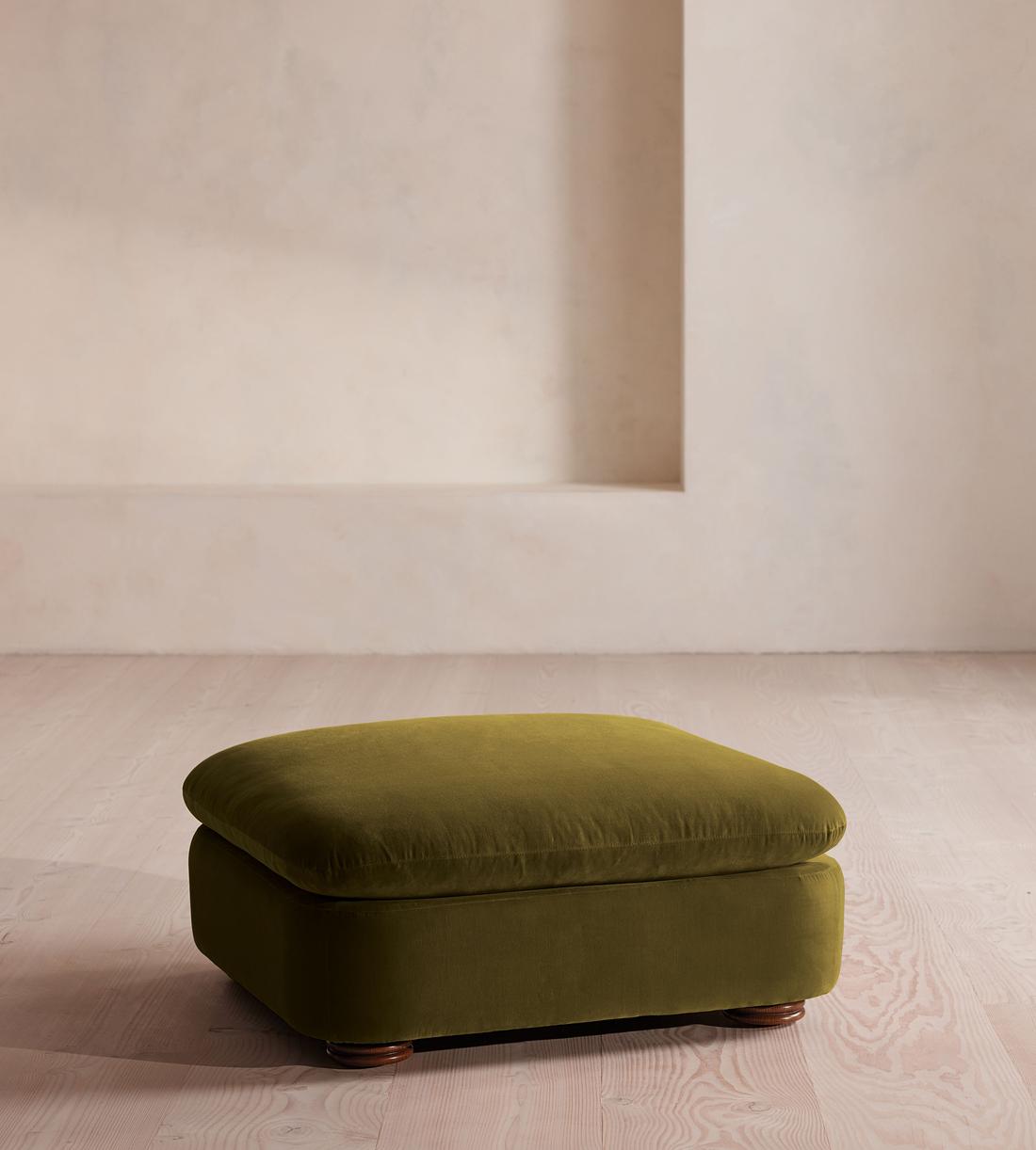 Rava Ottoman - Velvet - Olive - US - Listing - Image 2