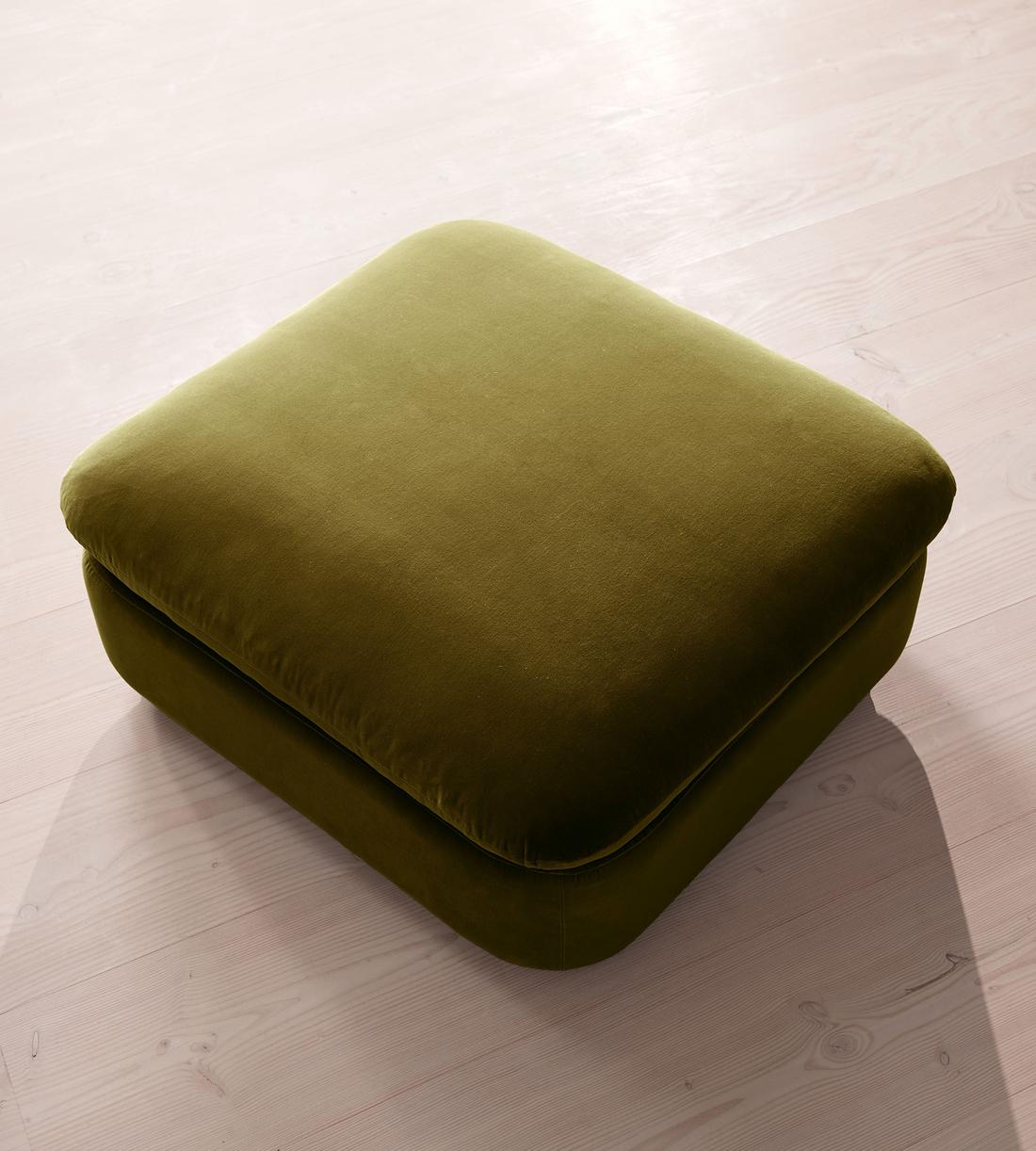 Rava Ottoman - Velvet - Olive - US - Image 3
