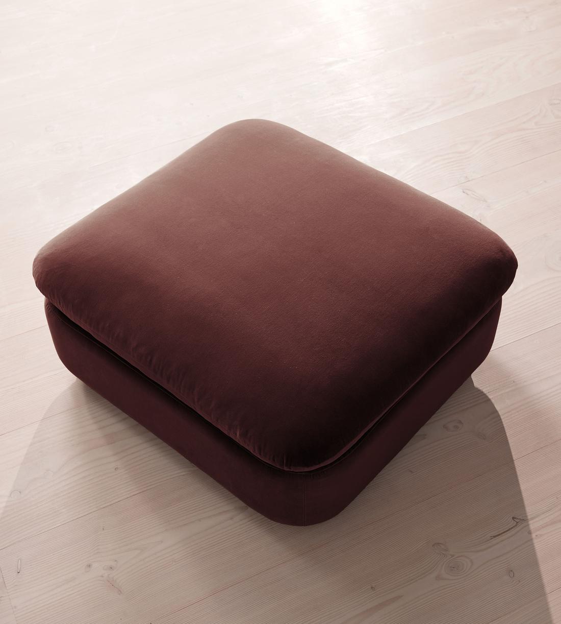 Rava Sectional Sofa - Left Arm Module - Velvet - Aubergine - US - Image 11