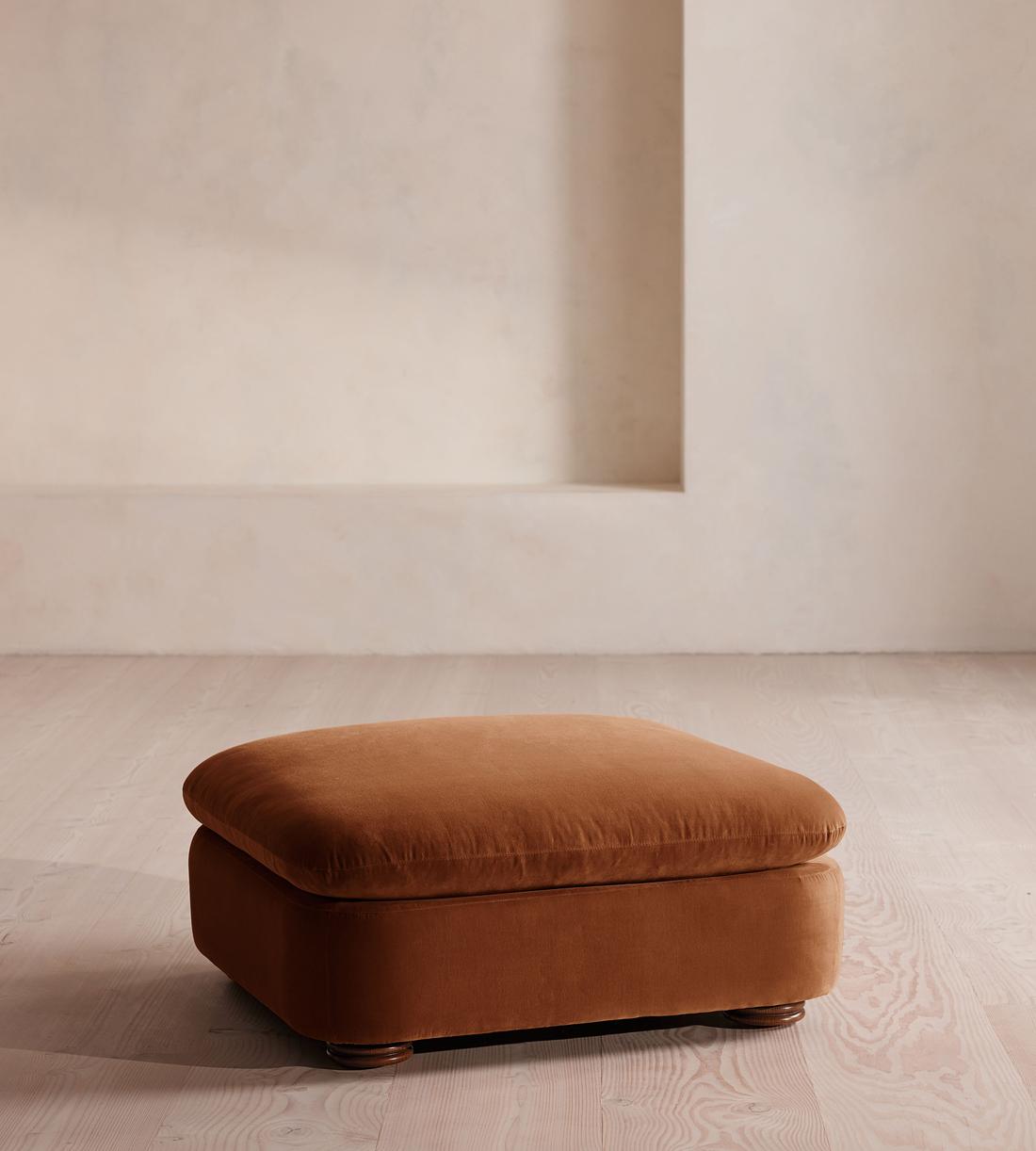 Rava Ottoman - Velvet - Cinnamon - UK - Listing - Image 2