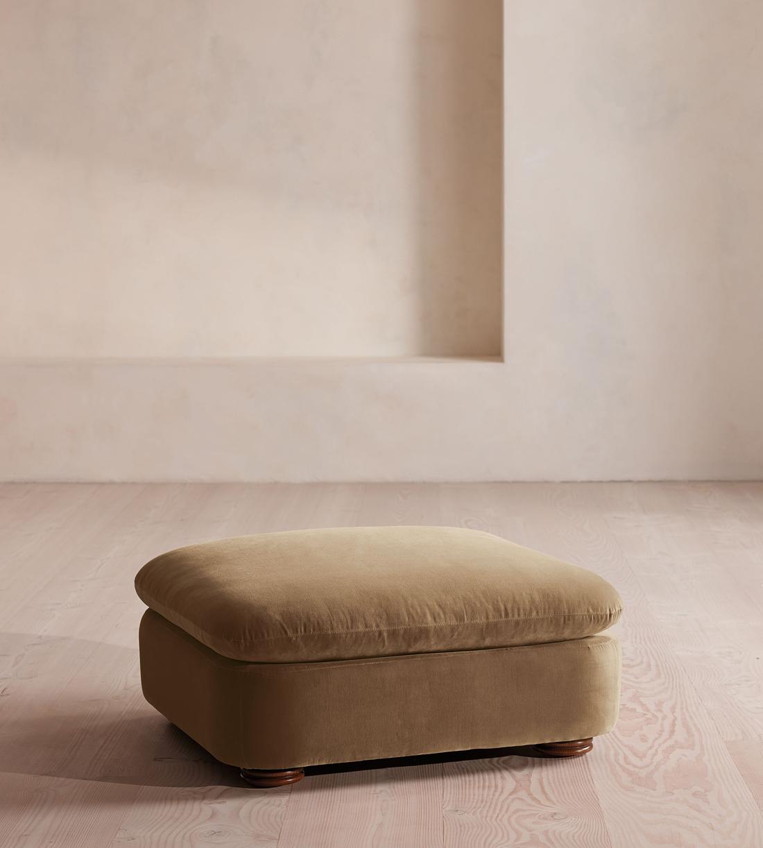Rava Ottoman - Velvet - Truffle - US - Listing - Image 2