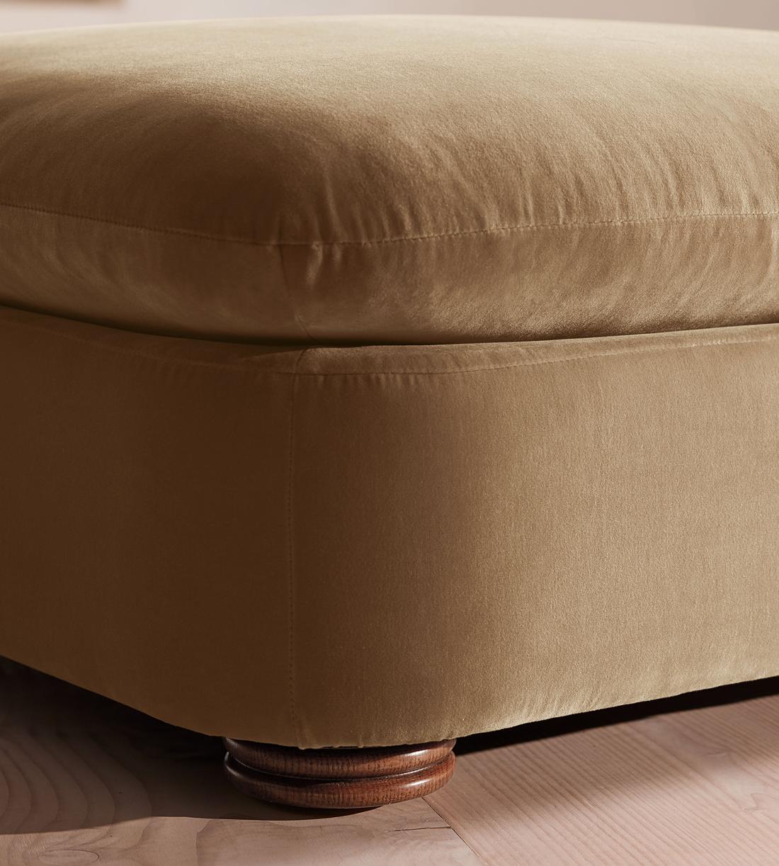 Rava Ottoman - Velvet - Truffle - US - Images - Image 5