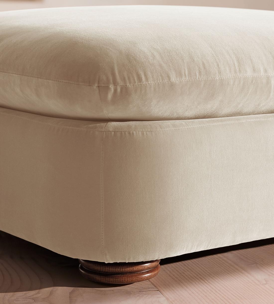 Rava Ottoman - Velvet - Oyster - US - Images - Image 5