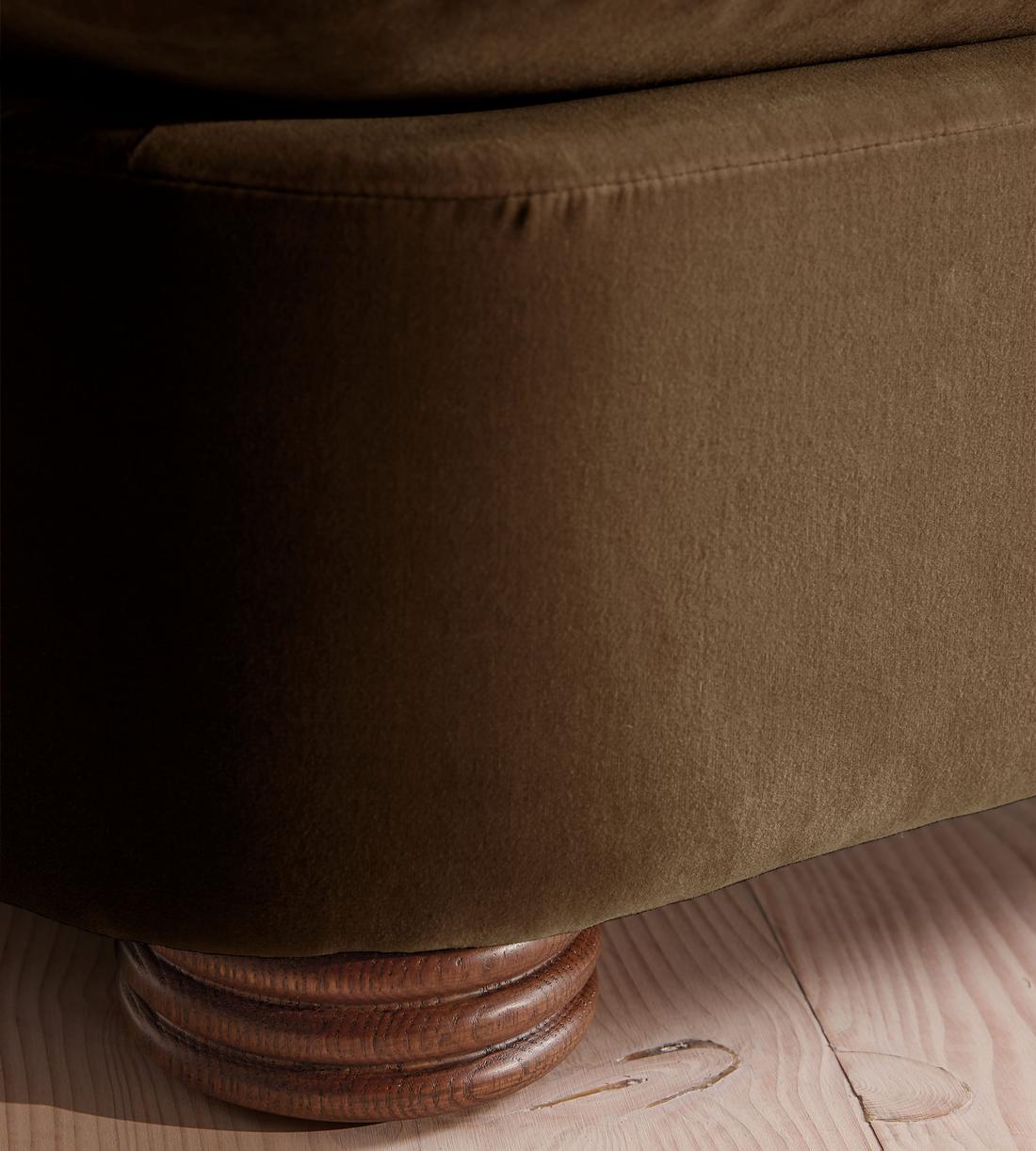 Rava Modular Sofa - Left Arm Module - Velvet - Chocolate - Image 7