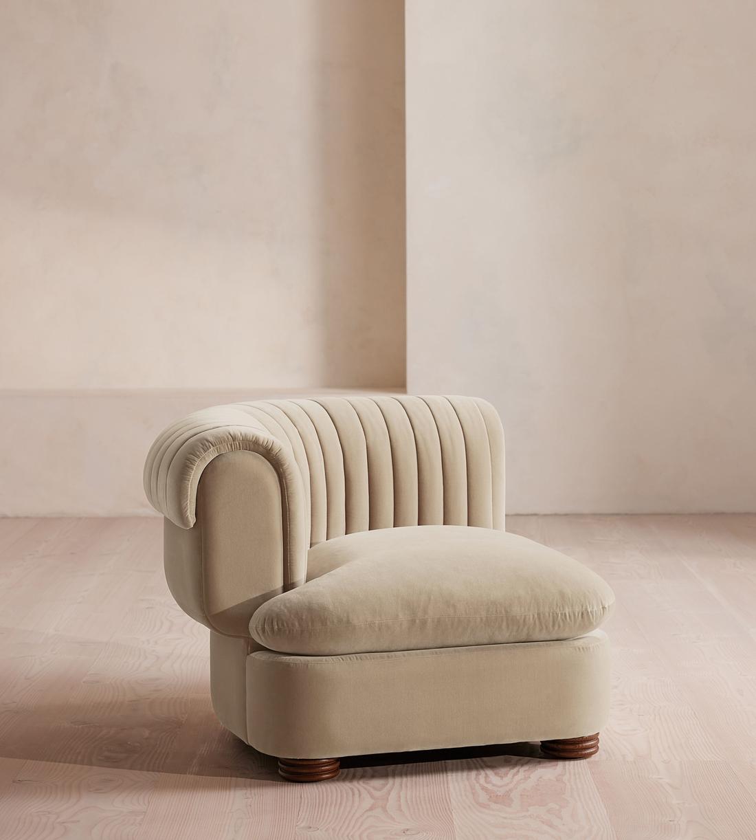 Rava Ottoman - Velvet - Oyster - UK - Image 2